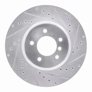 R1 Concepts EDZ-31105R Brake Rotor Drilled and Slotted Silver
